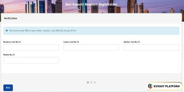 Steps to apply Civil ID for a non-Kuwaiti newborn