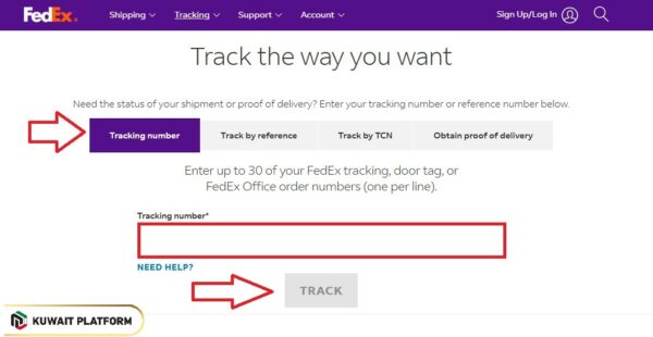 Fedex Tracking Steps in Kuwait