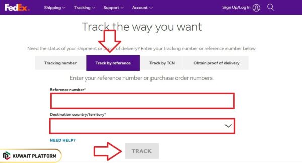 Fedex Tracking Steps in Kuwait