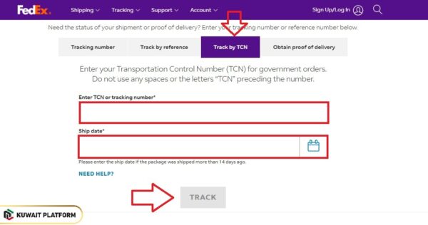Fedex Tracking Steps in Kuwait